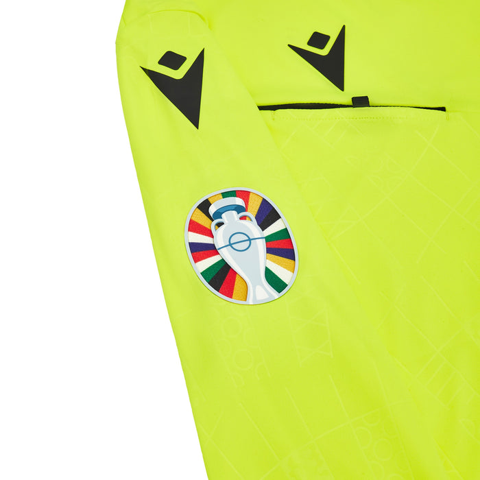 UEFA EK 2024 Scheidsrechtersshirt - Neon Geel - Lange Mouwen